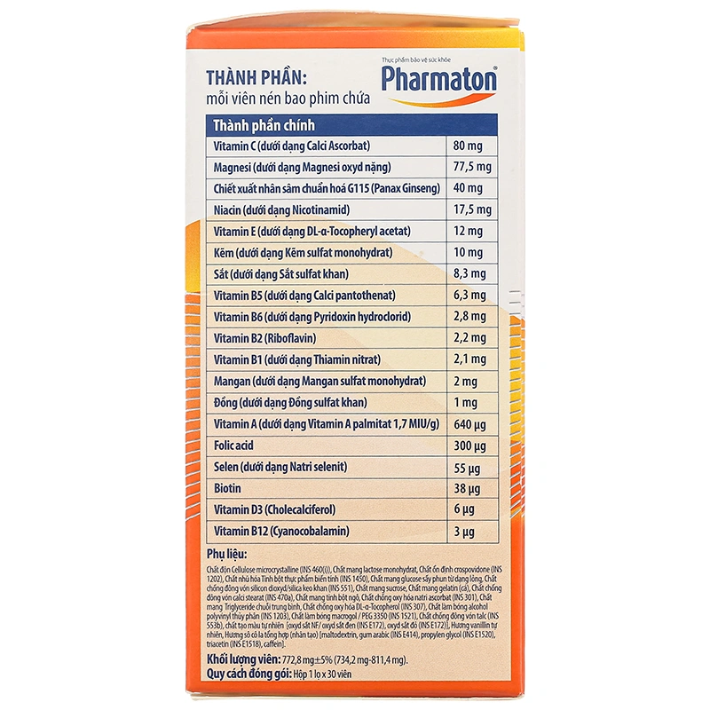 Thực phẩm bảo vệ sức khoẻ: Pharmaton Vitality - 3
